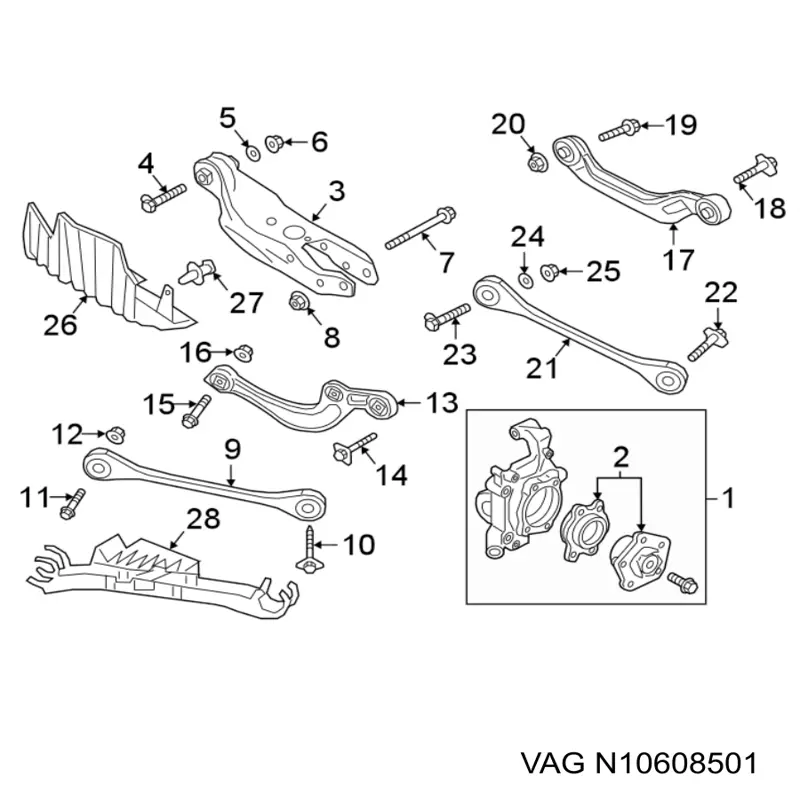  VAG N10608501 preço, a partir de 1,10 USD