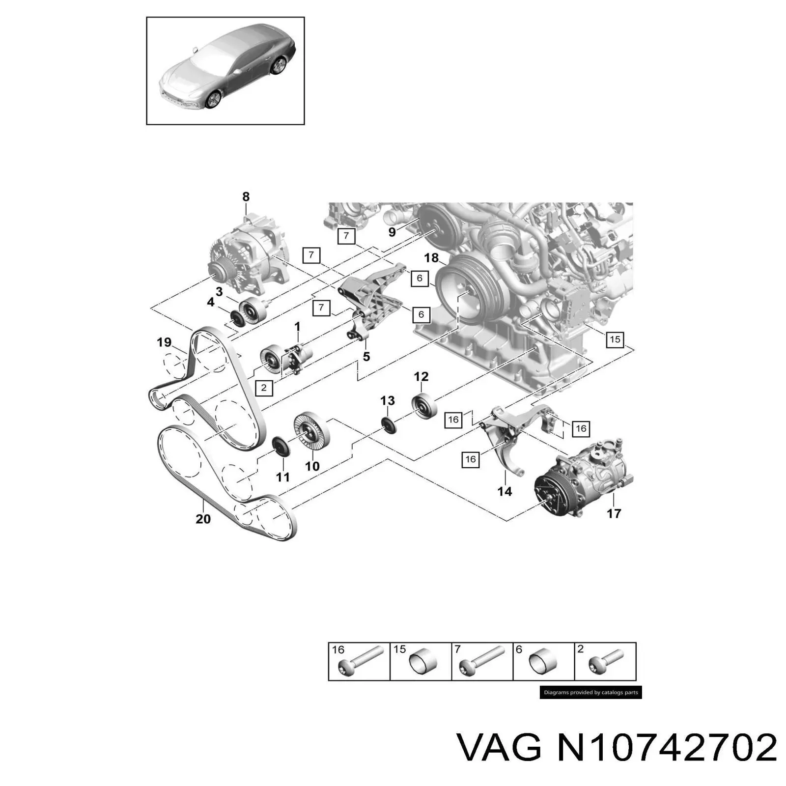  VAG N10742702 preço, a partir de 2,82 USD
