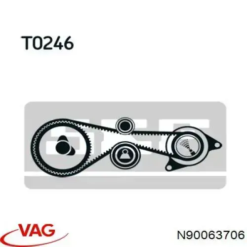Correia do mecanismo de distribuição de gás, kit VAG N90063706 preço, a partir de 4,22 USD