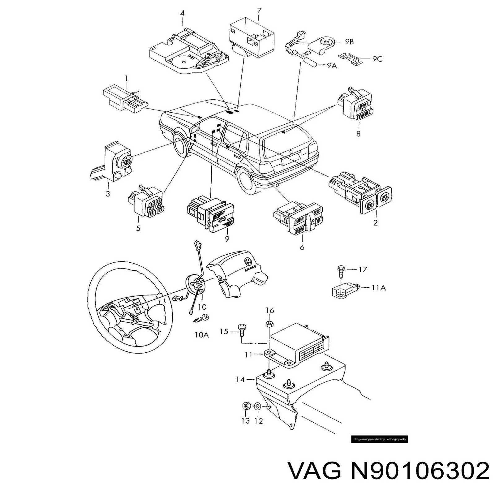  VAG N90106304 preço, a partir de 2,38 USD