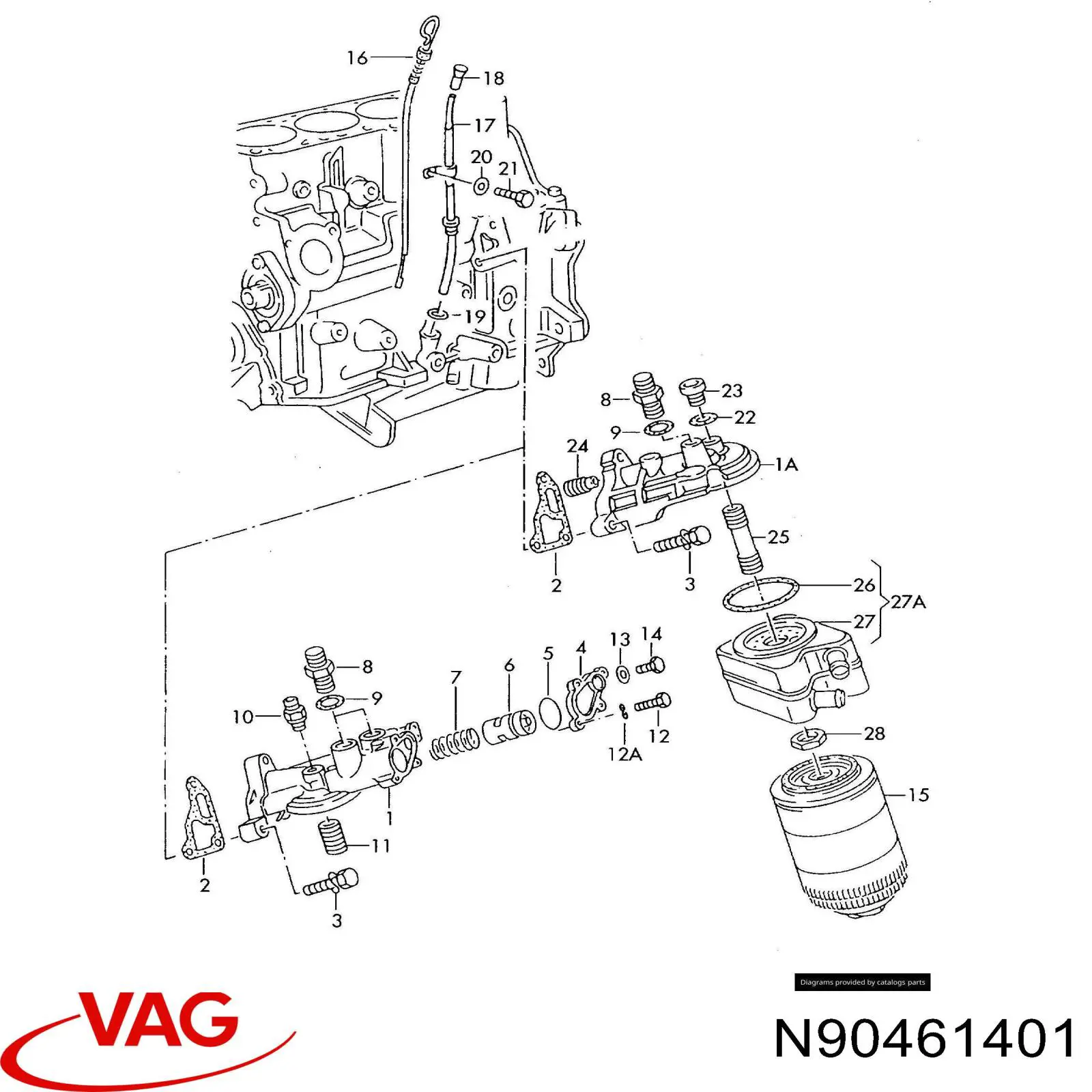 N90461401 VAG Anel de vedação, universal