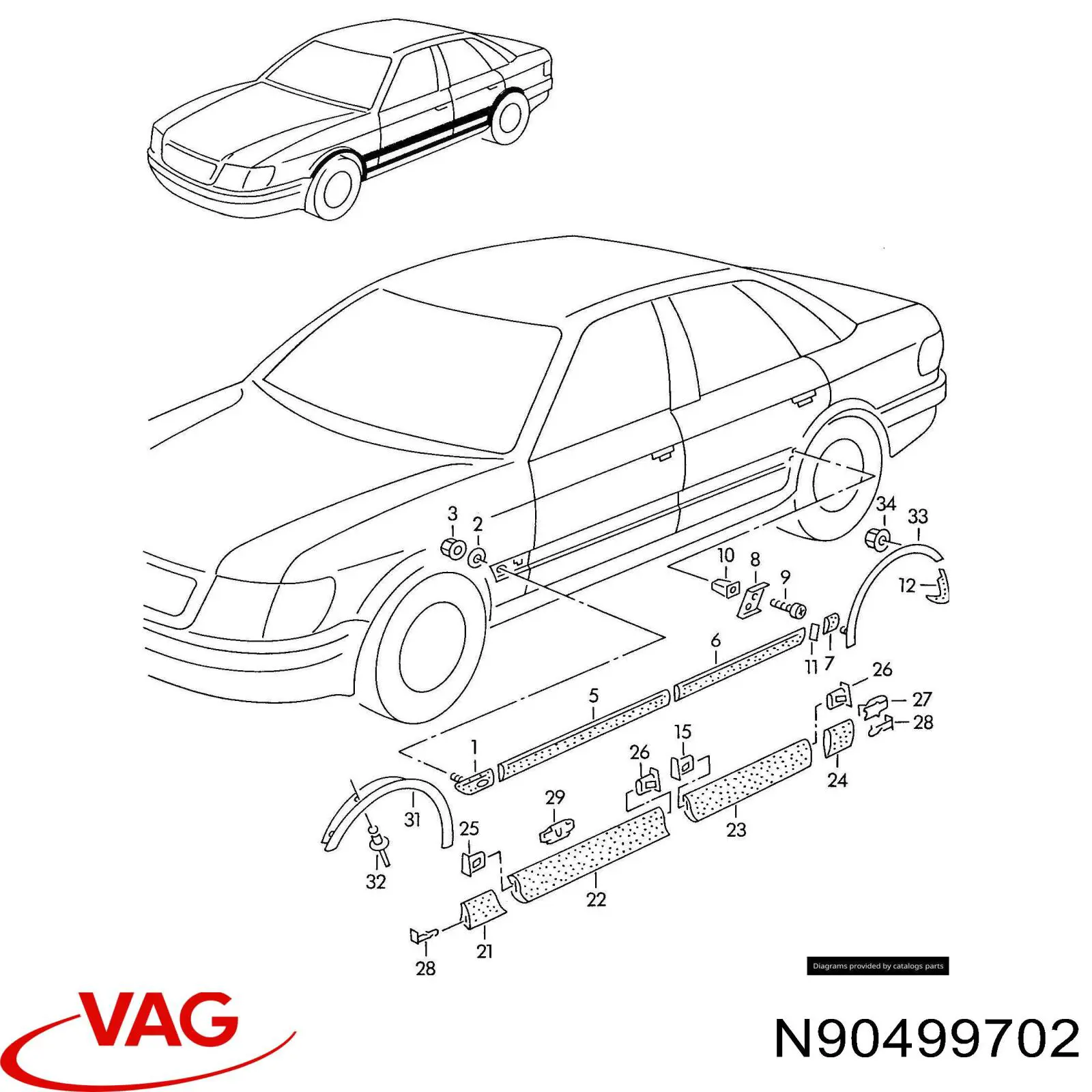  VAG N90499702 preço, a partir de 6,64 USD