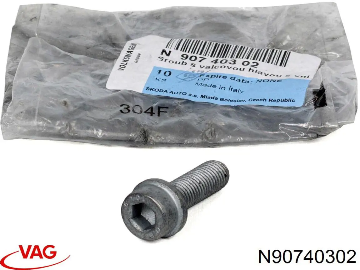 N90740301 VAG Parafuso do freio de suporte