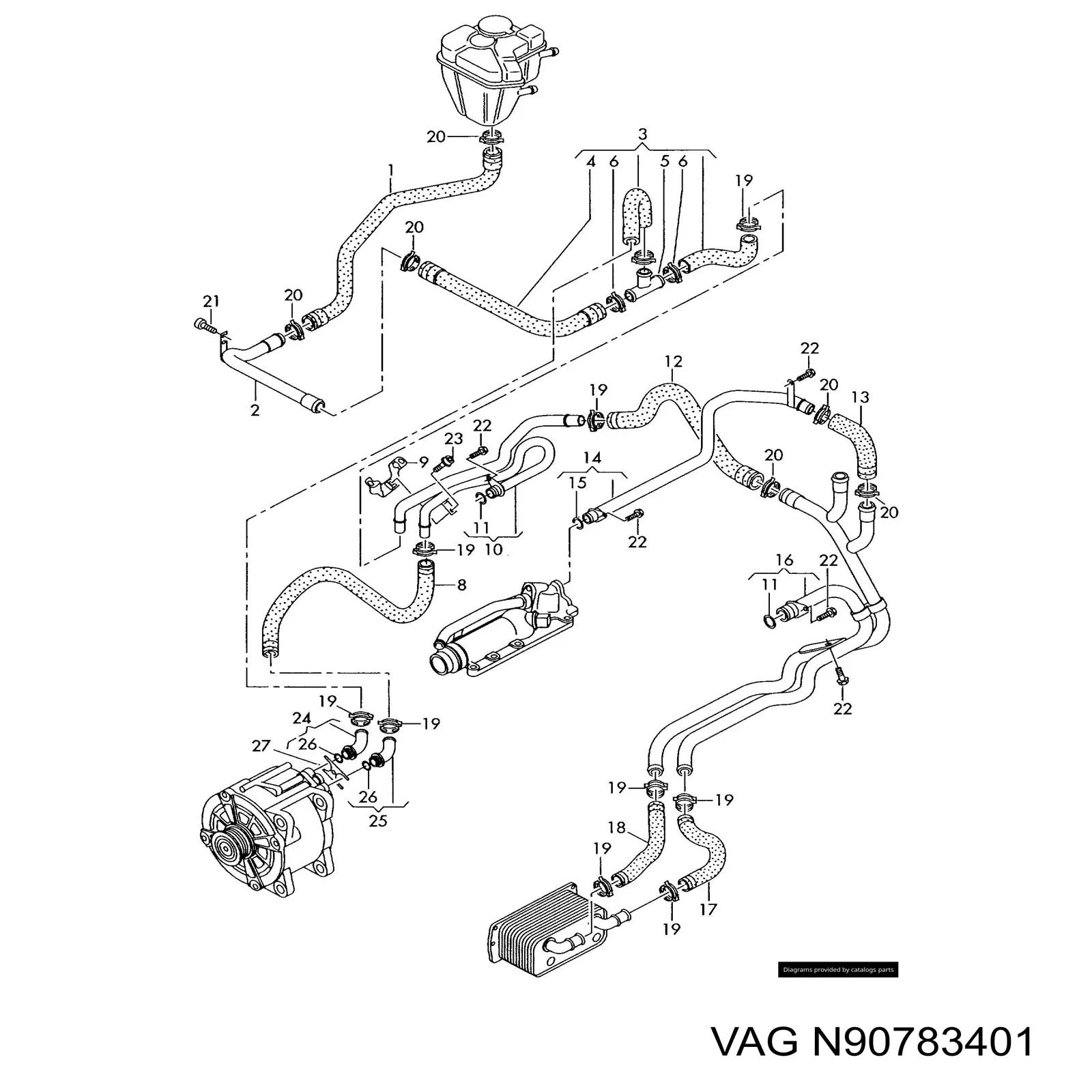 Vedante de bomba de vácuo VAG N90783401 preço, a partir de 4,76 USD