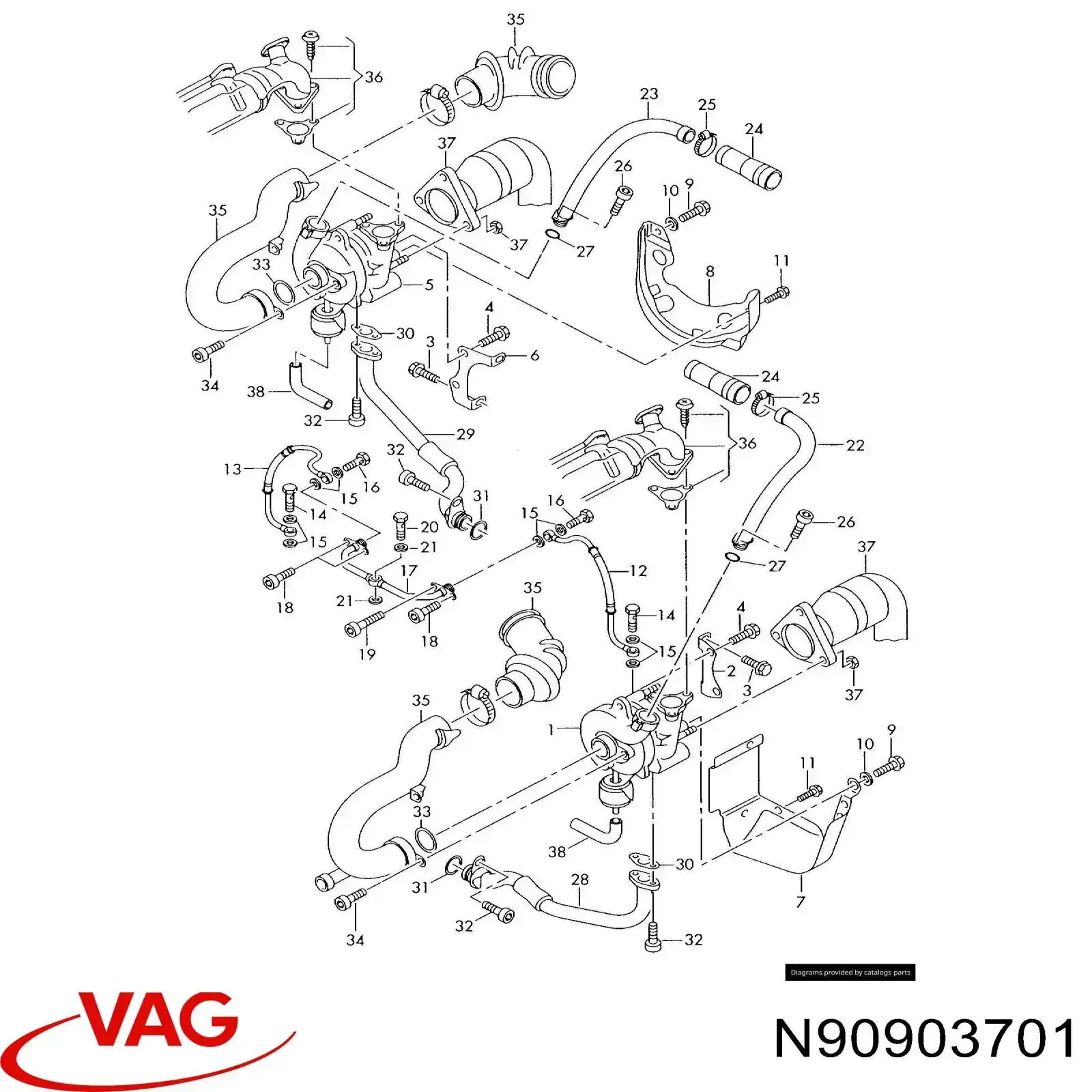 Vedante de receptor de óleo VAG N90903701 preço, a partir de 7,34 USD