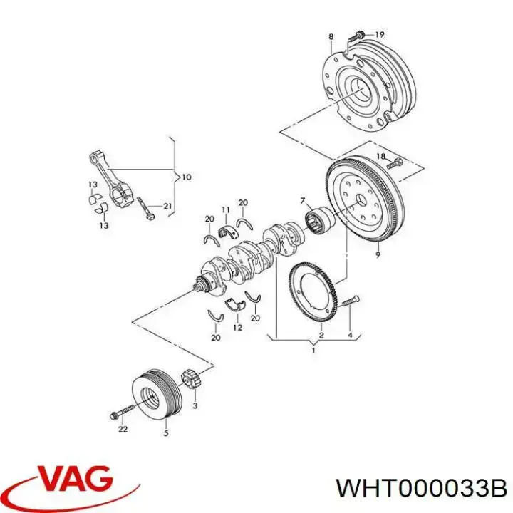 Semianel de suporte (de carreira) de cambota, STD, kit VAG WHT000033B preço, a partir de 9,54 USD