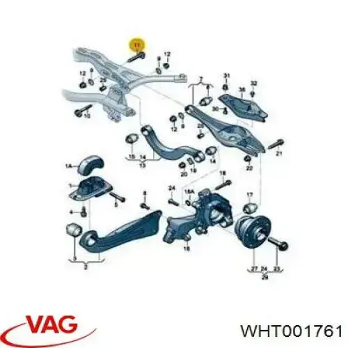 Parafuso de fixação do braço oscilante inferior traseiro VAG WHT001761 preço, a partir de 7,03 USD