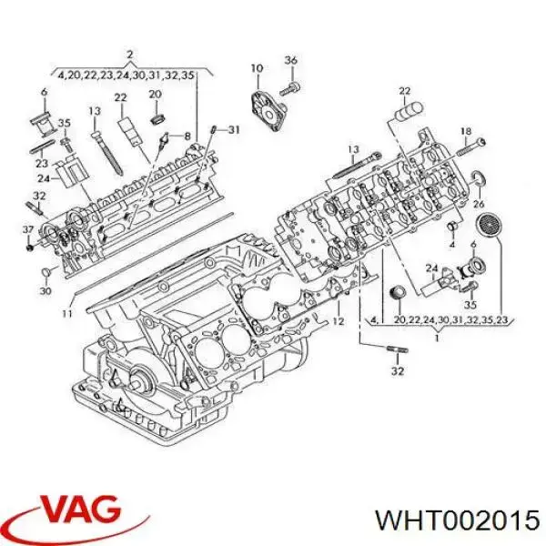 058103460A VAG Parafuso da tampa de válvulas CBC