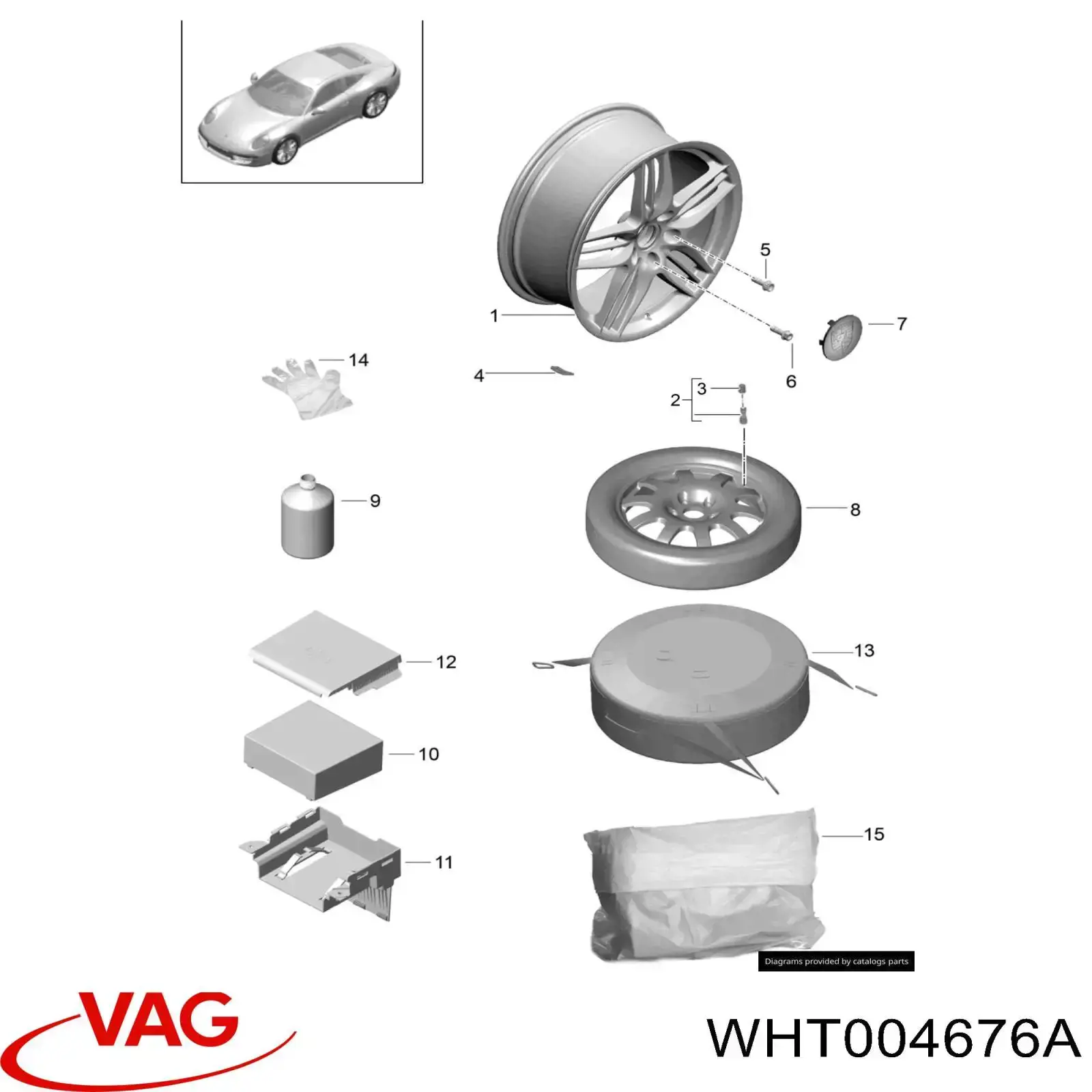 Parafuso de roda WHT004676A VAG