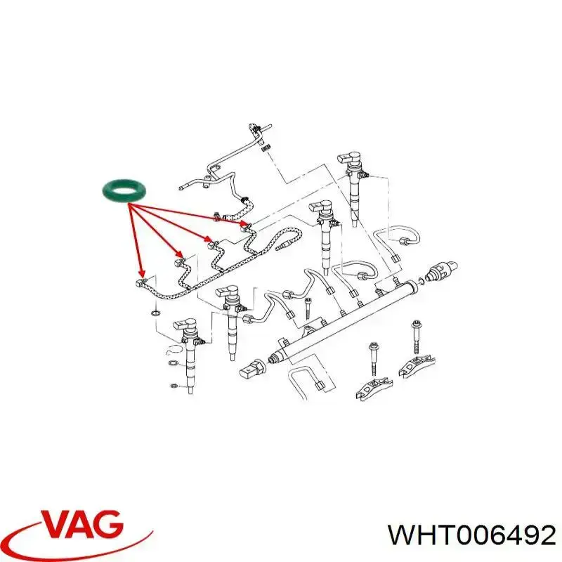 WHT006492 VAG Anel (arruela) do injetor de ajuste