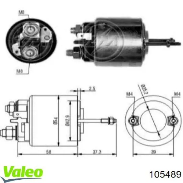 Relê retrator do motor de arranco E7443 Ghibaudi