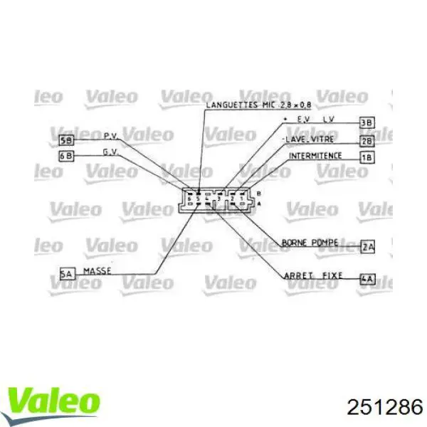 Comutador direito instalado na coluna da direção VALEO 251286 preço, a partir de 62,00 USD