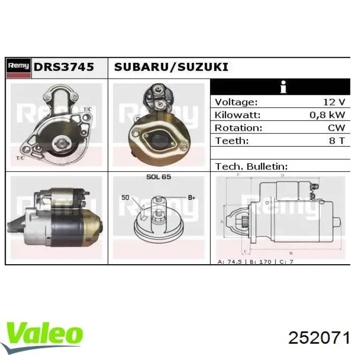 252071 VALEO Cilindros de fecho, kit