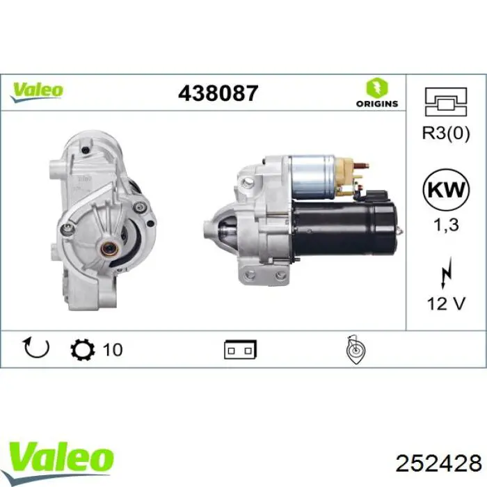 Compre 252428 VALEO Fecho de ignição