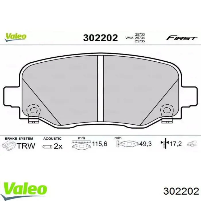 Sapatas do freio traseiras de disco VALEO 302202 preço, a partir de 31,99 USD
