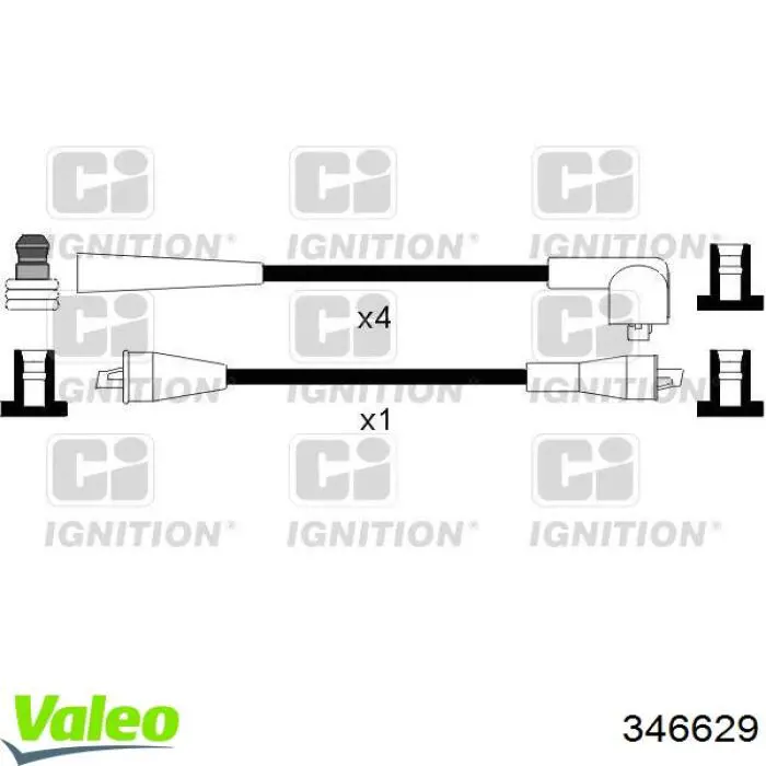 Fios de alta voltagem, kit 346629 VALEO