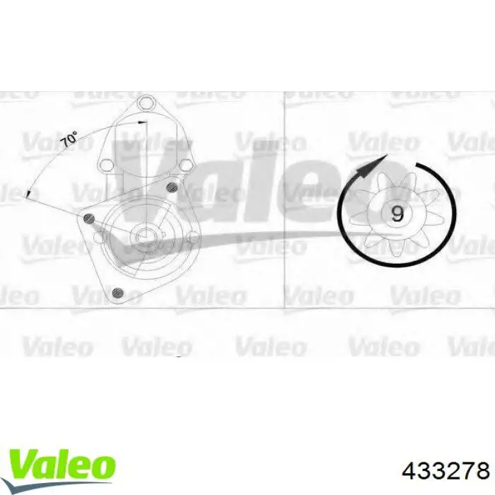 Motor de arranco 433278 VALEO