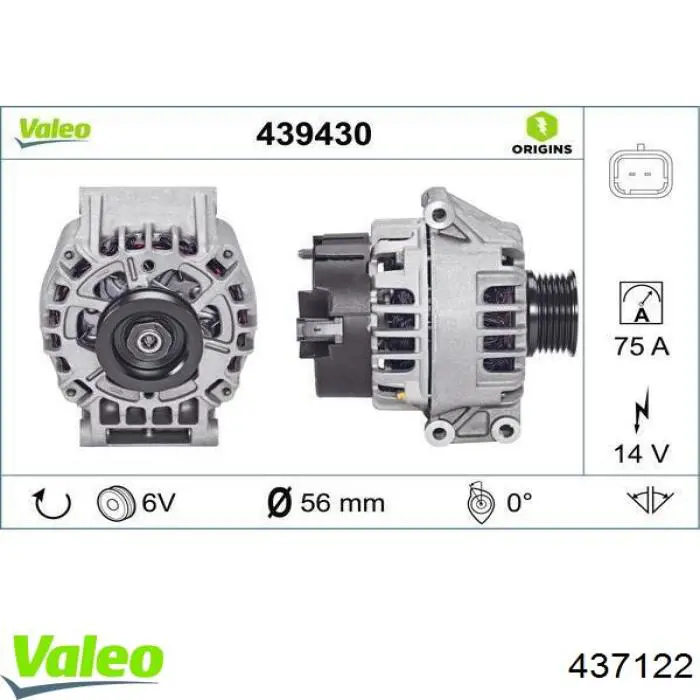 Compre 437122 VALEO Gerador