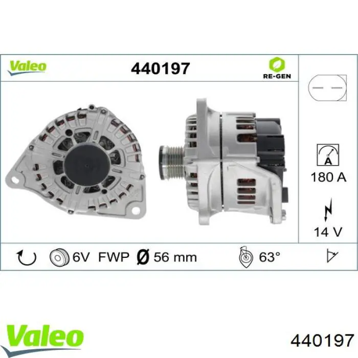 Gerador VALEO 440197 preço, a partir de 330,18 USD
