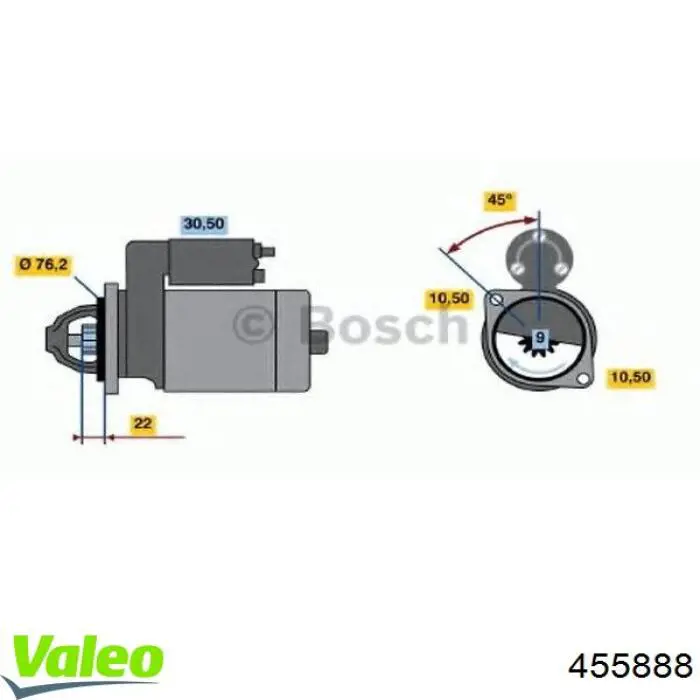 Motor de arranco VALEO 455888 preço, a partir de 83,91 USD
