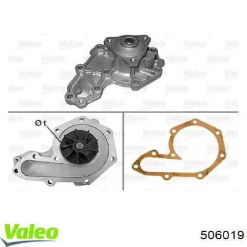 Compre 506019 VALEO Bomba de água (bomba) de esfriamento