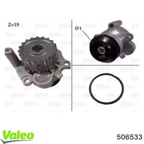 Bomba de água (bomba) de esfriamento VALEO 506533 preço, a partir de 27,77 USD