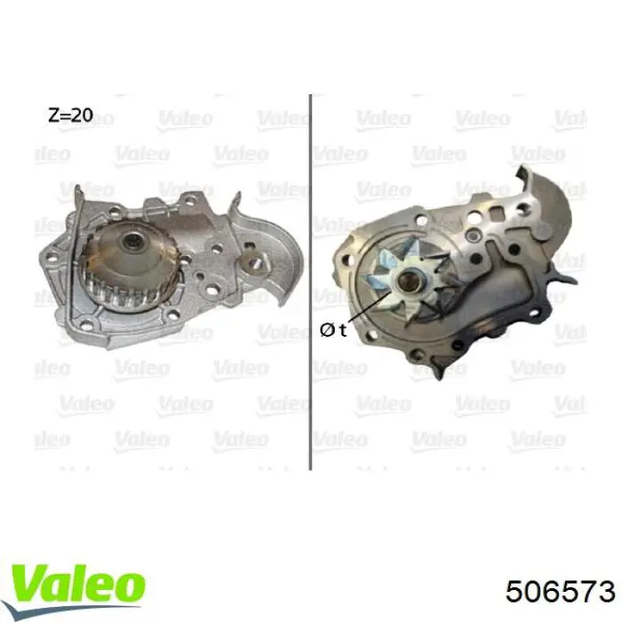 Bomba de água (bomba) de esfriamento VALEO 506573 preço, a partir de 47,50 USD