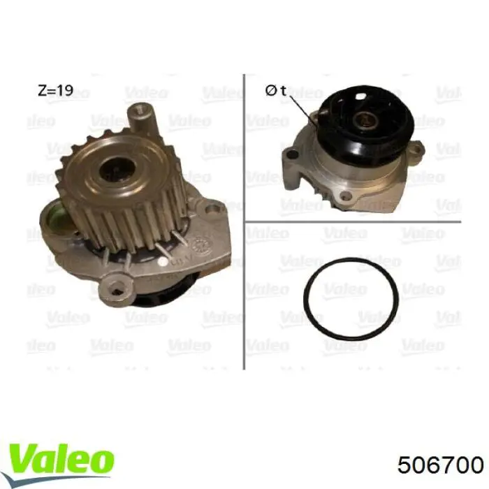 Bomba de água (bomba) de esfriamento VALEO 506700 preço, a partir de 49,23 USD
