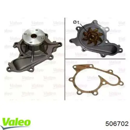 Compre 506702 VALEO Bomba de água (bomba) de esfriamento