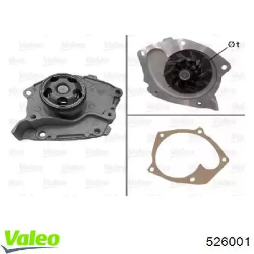 Bomba de água (bomba) de esfriamento VALEO 526001 preço, a partir de 78,55 USD