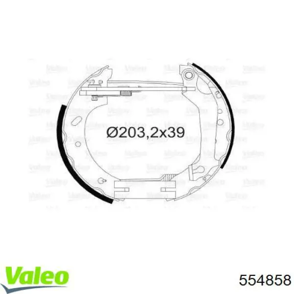 Sapatas do freio traseiras de tambor VALEO 554858 preço, a partir de 40,50 USD