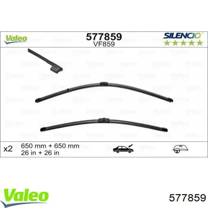 Compre V990002 VEMO/Vaico Limpa-pára-brisas do pára-brisas de condutor