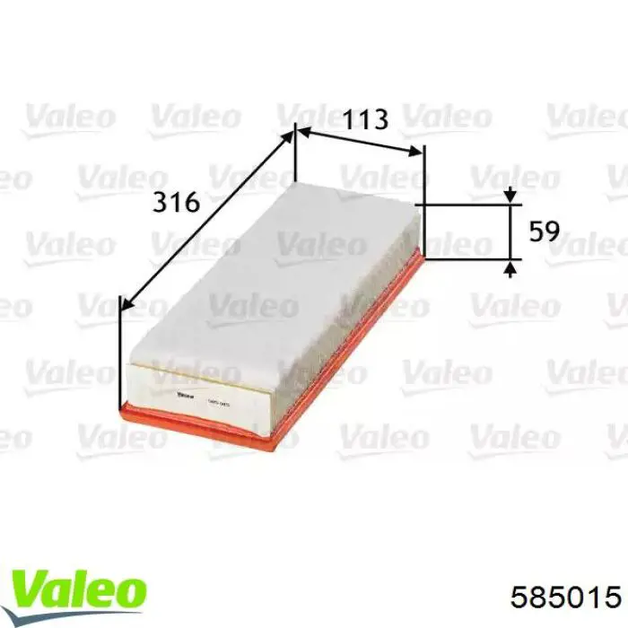 585015 VALEO Filtro de ar