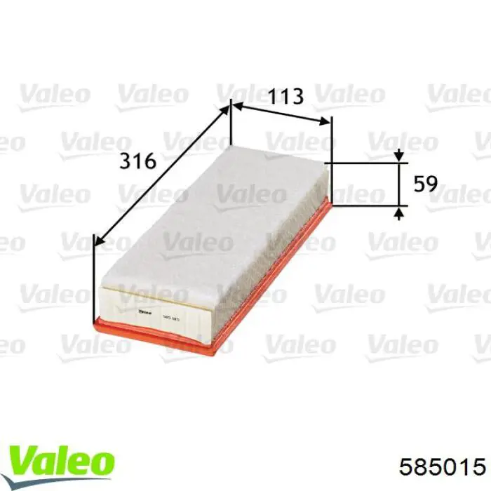 Compre 585015 VALEO Filtro de ar