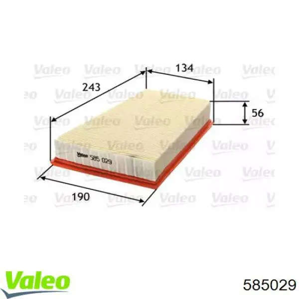 Compre 585029 VALEO Filtro de ar