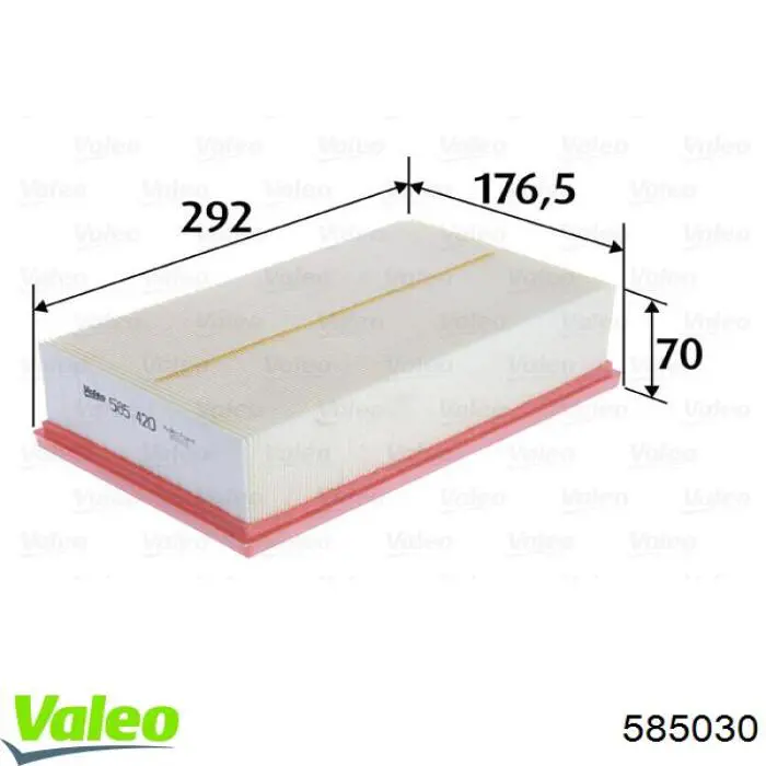 Filtro de ar 585030 VALEO