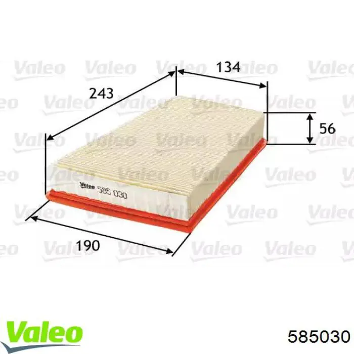 585030 VALEO Filtro de ar