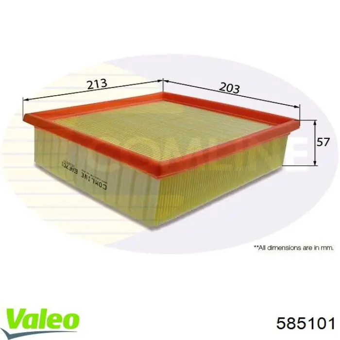 Compre 585101 VALEO Filtro de ar