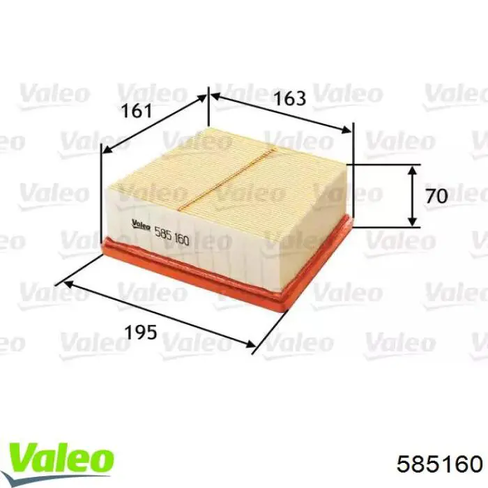 585160 VALEO Filtro de ar
