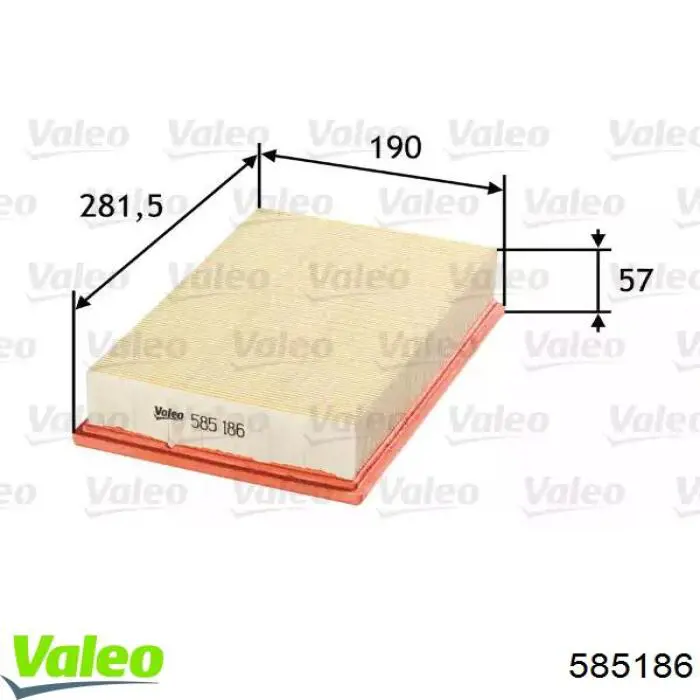 585186 VALEO Filtro de ar