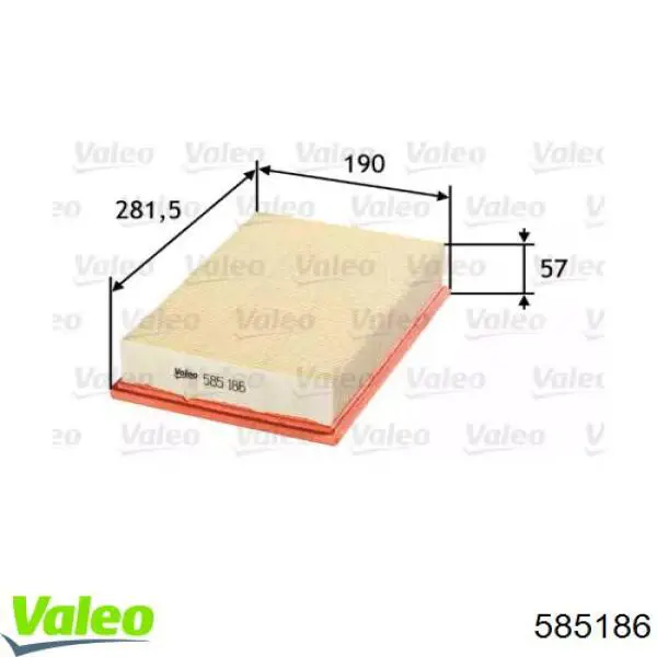 Compre 585186 VALEO Filtro de ar