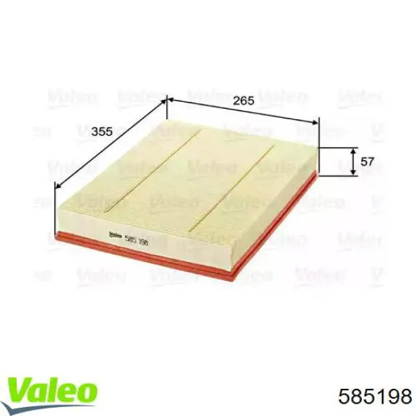 Compre 585198 VALEO Filtro de ar