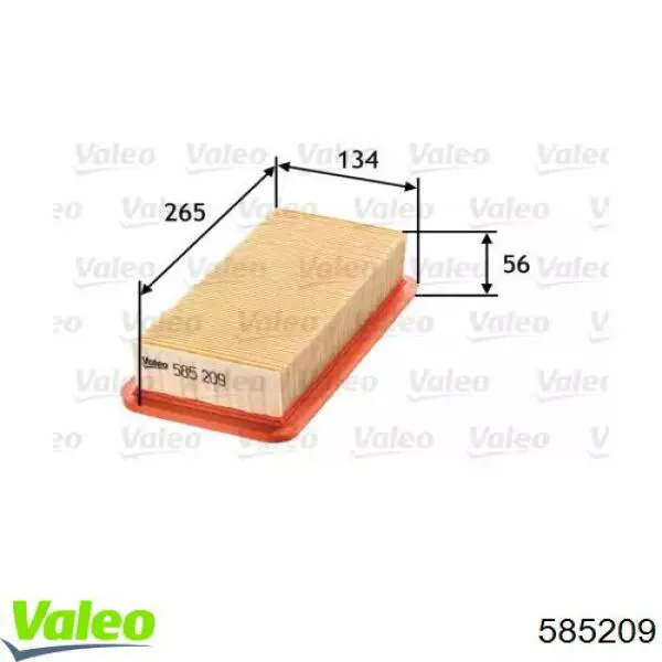 Filtro de ar VALEO 585209