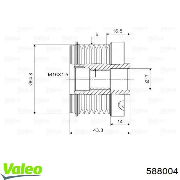 Compre 588004 VALEO Polia do gerador