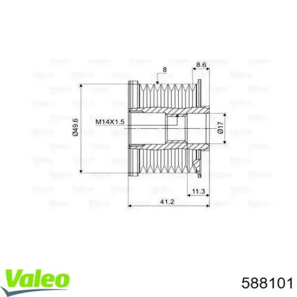 Compre 588101 VALEO Polia do gerador