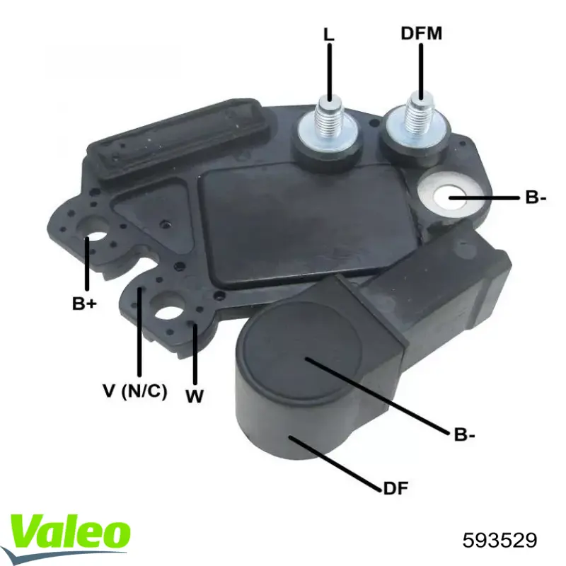 Relê-regulador do gerador (relê de carregamento) VALEO 593529