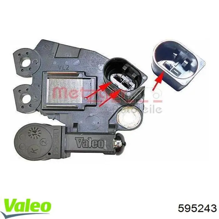 Relê-regulador do gerador (relê de carregamento) VALEO 595243