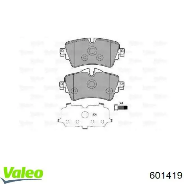 601419 VALEO Sapatas do freio dianteiras de disco