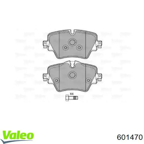 Sapatas do freio dianteiras de disco VALEO 601470 preço, a partir de 48,92 USD