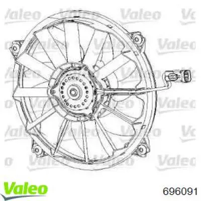 Ventilador elétrico de esfriamento montado (motor + roda de aletas) VALEO 696091 preço, a partir de 101,09 USD